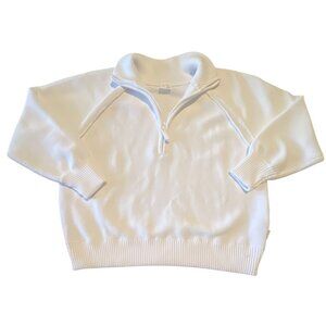 Aerie Offline Home Stretch Quarter Zip Ribbed Long Length‎ Ribbed Knit Sweater